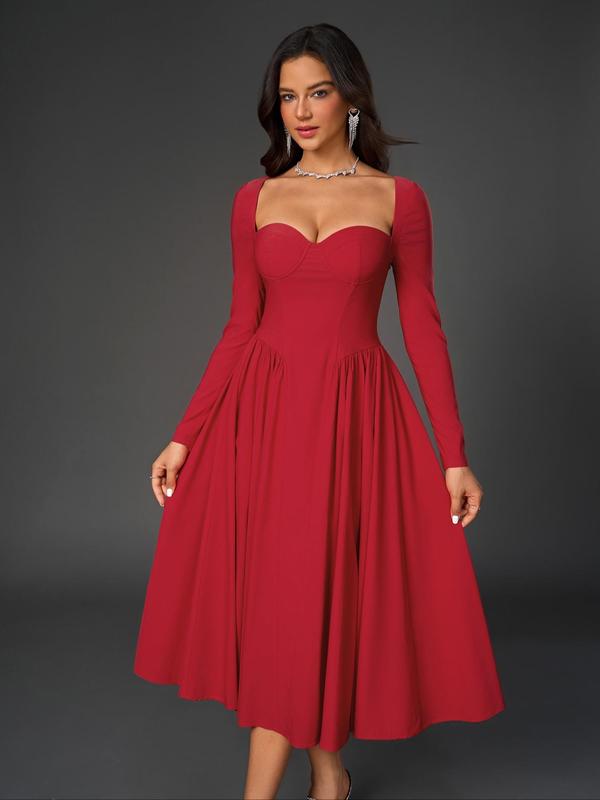 Chic Ruffled A-Line Party Dress for Women