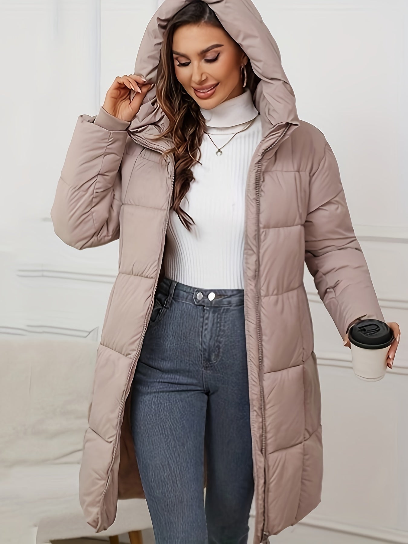 Waterproof Women's Down Parka Jacket With Hood