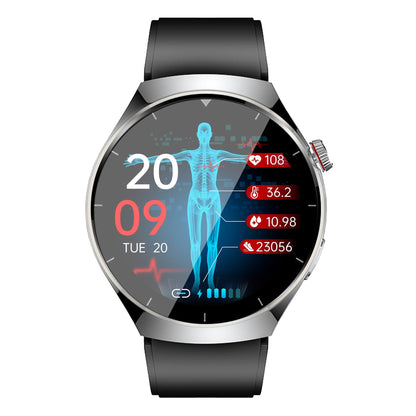 One-click Blood Pressure Blood Sugar ECG/EKG HRV Heart Rate Monitor Health Smart Watch