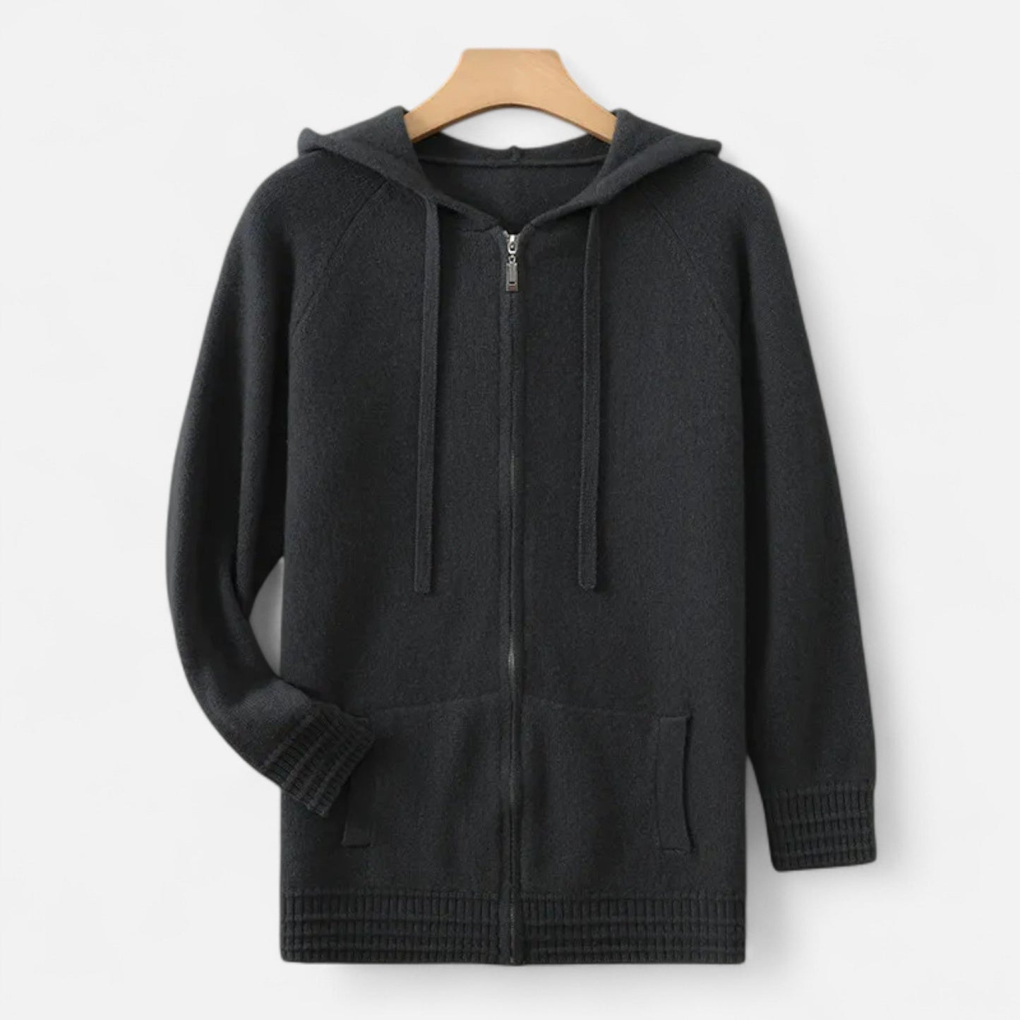 Soft Knit Hoodie Zip Up Sweater