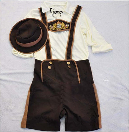 Men's Classic Leather Lederhosen Festival Costume