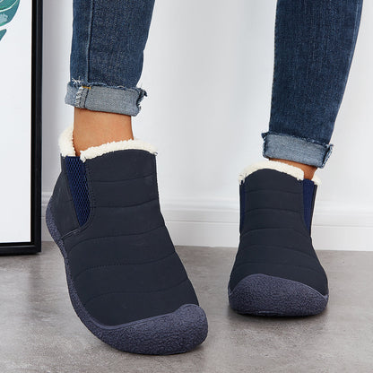 Warm Winter Snow Boots Fur Lined Waterproof Ankle Boots