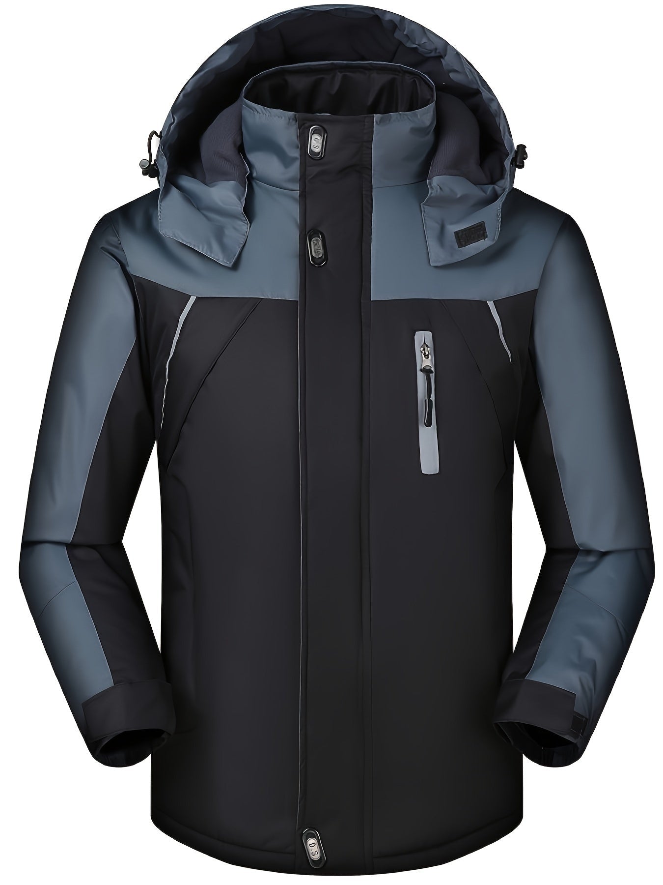 Warm Waterproof Men's Fleece Hooded Parka Coat