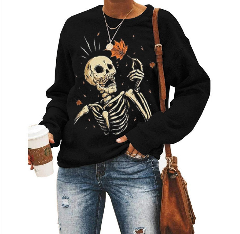 Scary Halloween Ladies Graphic T-Shirt