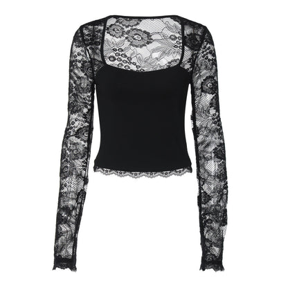 Women's Elegant Lace Crop Top