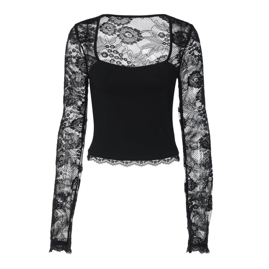 Women's Elegant Lace Crop Top