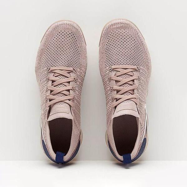 Womens Fashion Air Cushion Sneakers Lace Up Mesh Breathable Running Shoes
