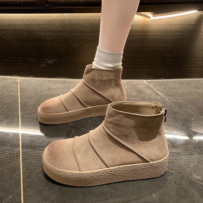 Women's Warm Low Heel Winter Boots