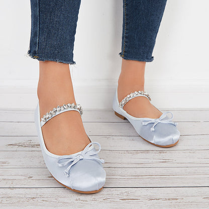 Women Mary Jane Flats Round Toe Slip on Ballet Flat Shoes
