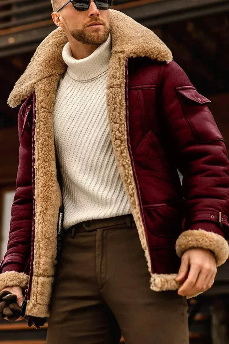 Men's Classic Tan Leather Look Jacket
