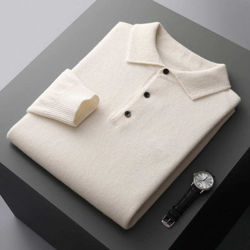 Luxury Warm Merino Wool Polo Shirt - OutfitLondon