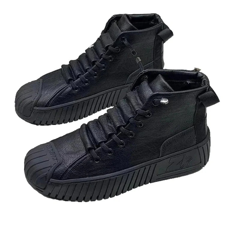 Warm Men's Ankle Boots - Casual Lace Up Shoes