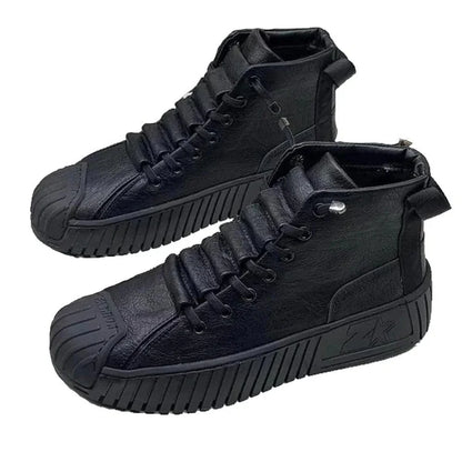 Warm Men's Ankle Boots - Casual Lace Up Shoes
