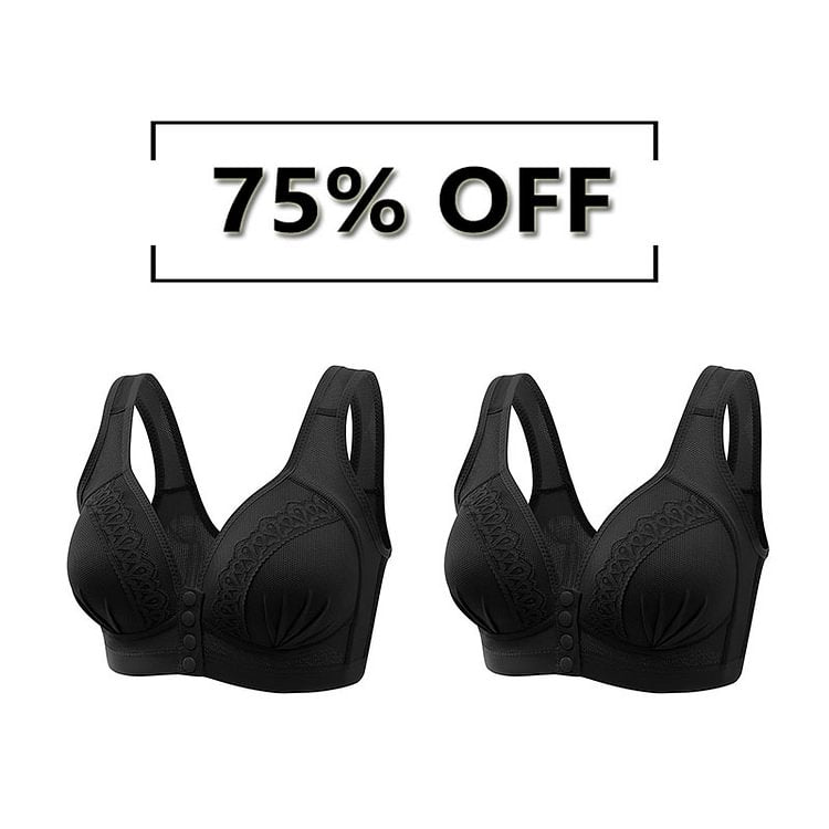 Front Button Breathable Skin-Friendly Cotton Bra