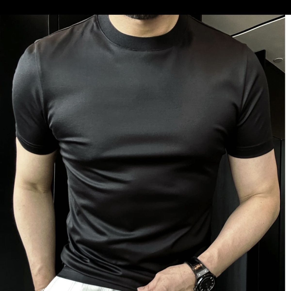 Men's Casual Cotton Short Sleeve Round Neck T-Shirt