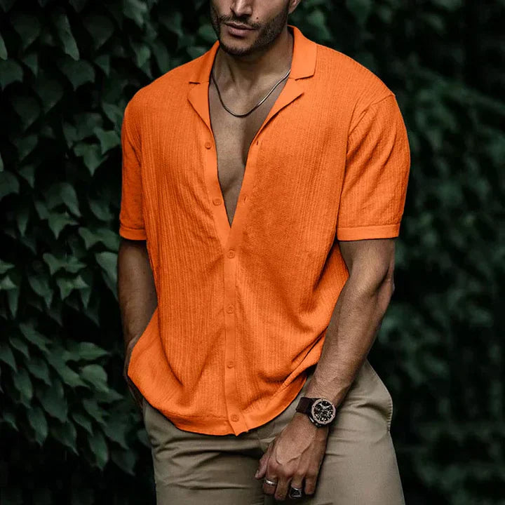 Lightweight Breathable Mens Linen Shirt