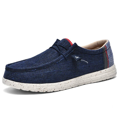 Cozy Blue Jean Slippers with Colorful Accents
