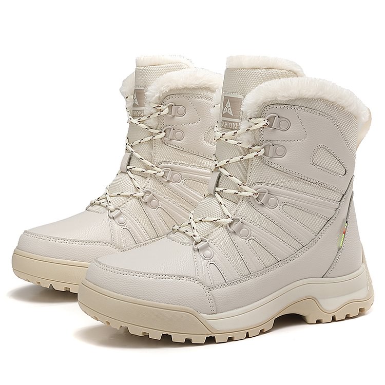 Warm Fuzzy Lace Up Ankle Boots for Women