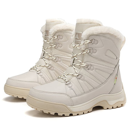 Warm Fuzzy Lace Up Ankle Boots for Women
