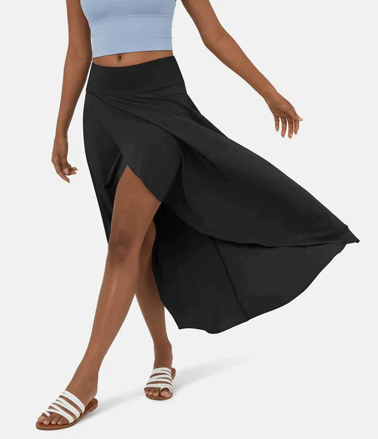 Flattering Flowy Side Midi Skirt