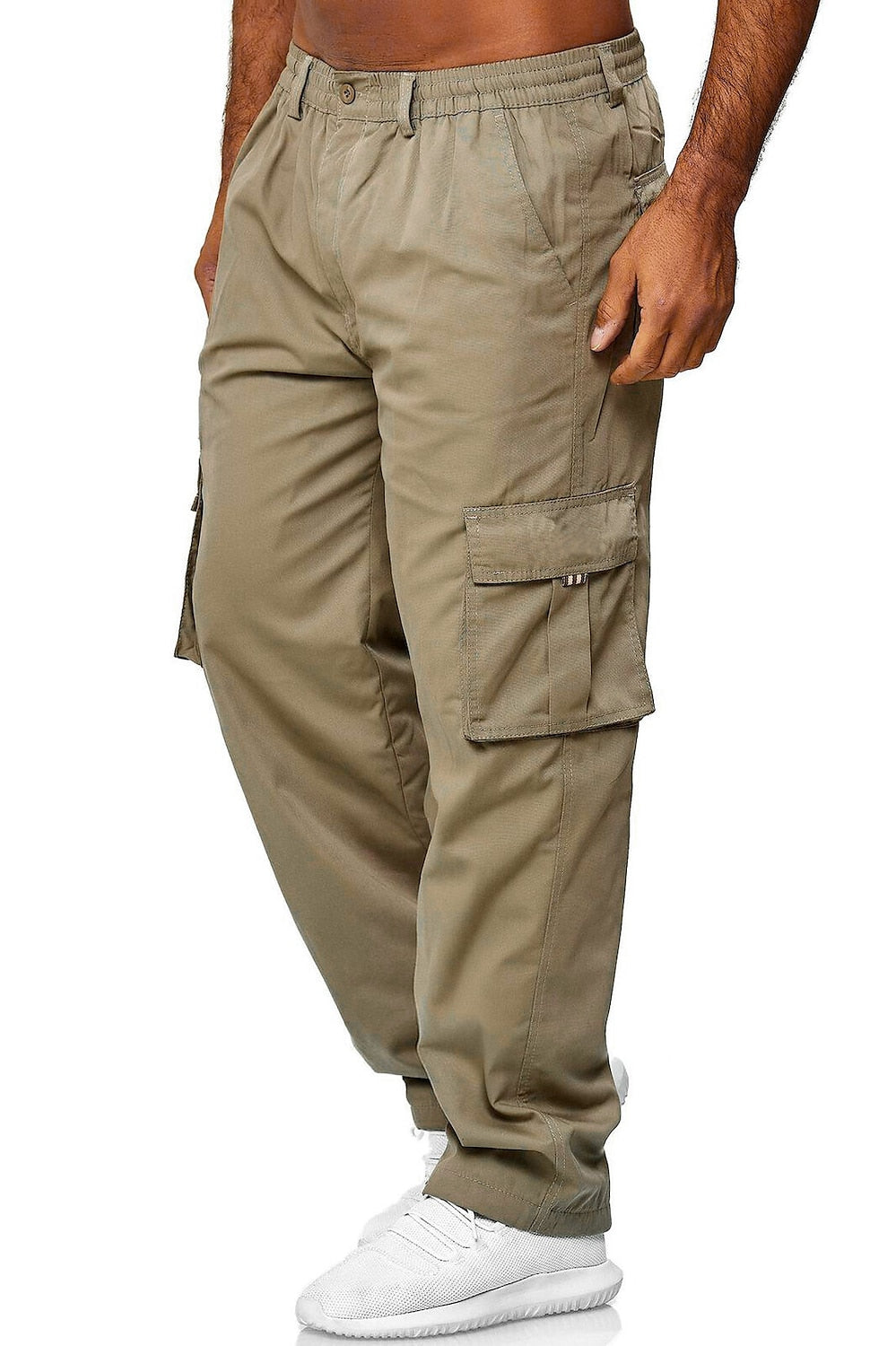 Men's Casual Cargo Pants Trousers Multi-pocket Loose Work Pants Outdoor Trousers Sports Fitness