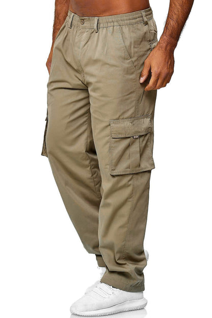 Men's Casual Cargo Pants Trousers Multi-pocket Loose Work Pants Outdoor Trousers Sports Fitness