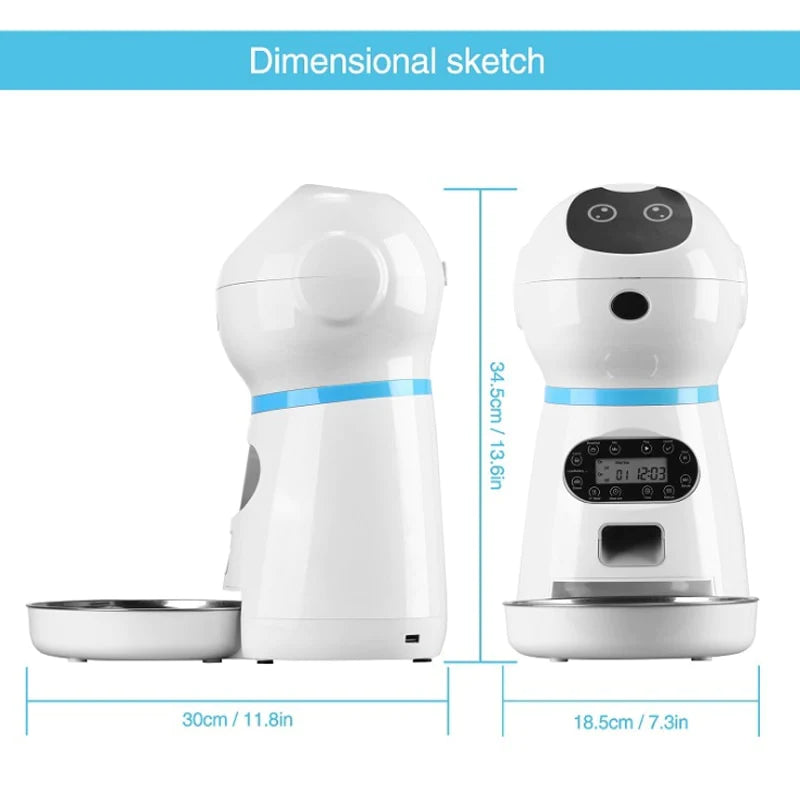 Automatic Cat Dog Feeder With Timer Pet Supplies 3.5L Smart Food Dispenser For Pets