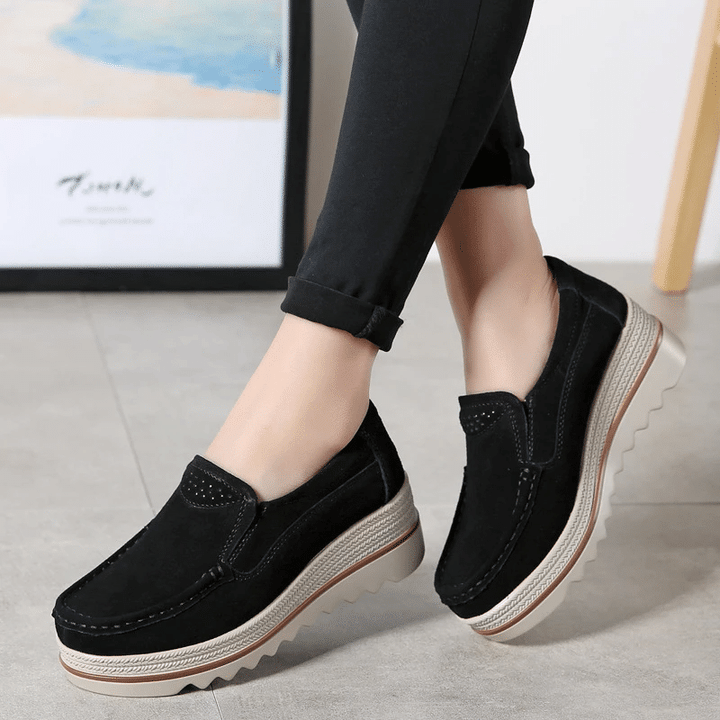 Wide Feet Orthopedic Suede Leather Shoes For Women