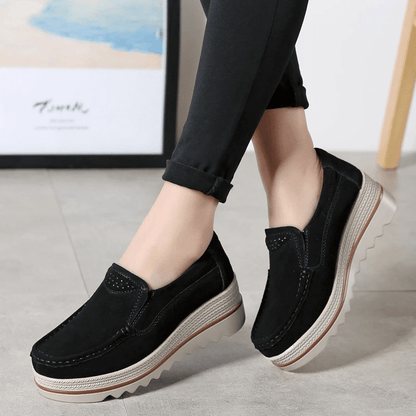Wide Feet Orthopedic Suede Leather Shoes For Women