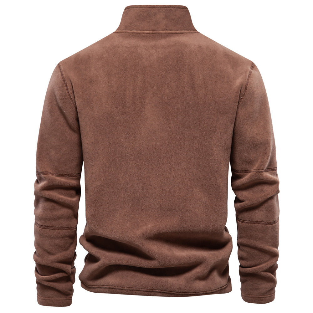 Men's Casual Zip-Up Stand-Collar Sweatshirt