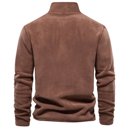 Men's Casual Zip-Up Stand-Collar Sweatshirt