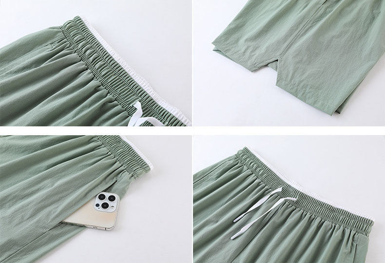 Solid Color Basic Casual Shorts