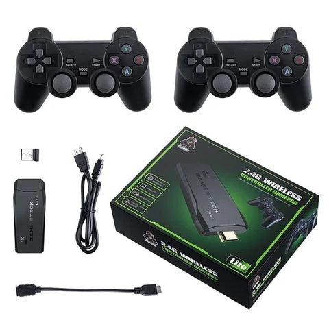 Mini 4K HDMI TV Game Stick 10000+ Retro Games Console + 2 Controller