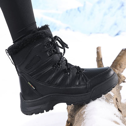Warm Fuzzy Lace Up Ankle Boots for Women