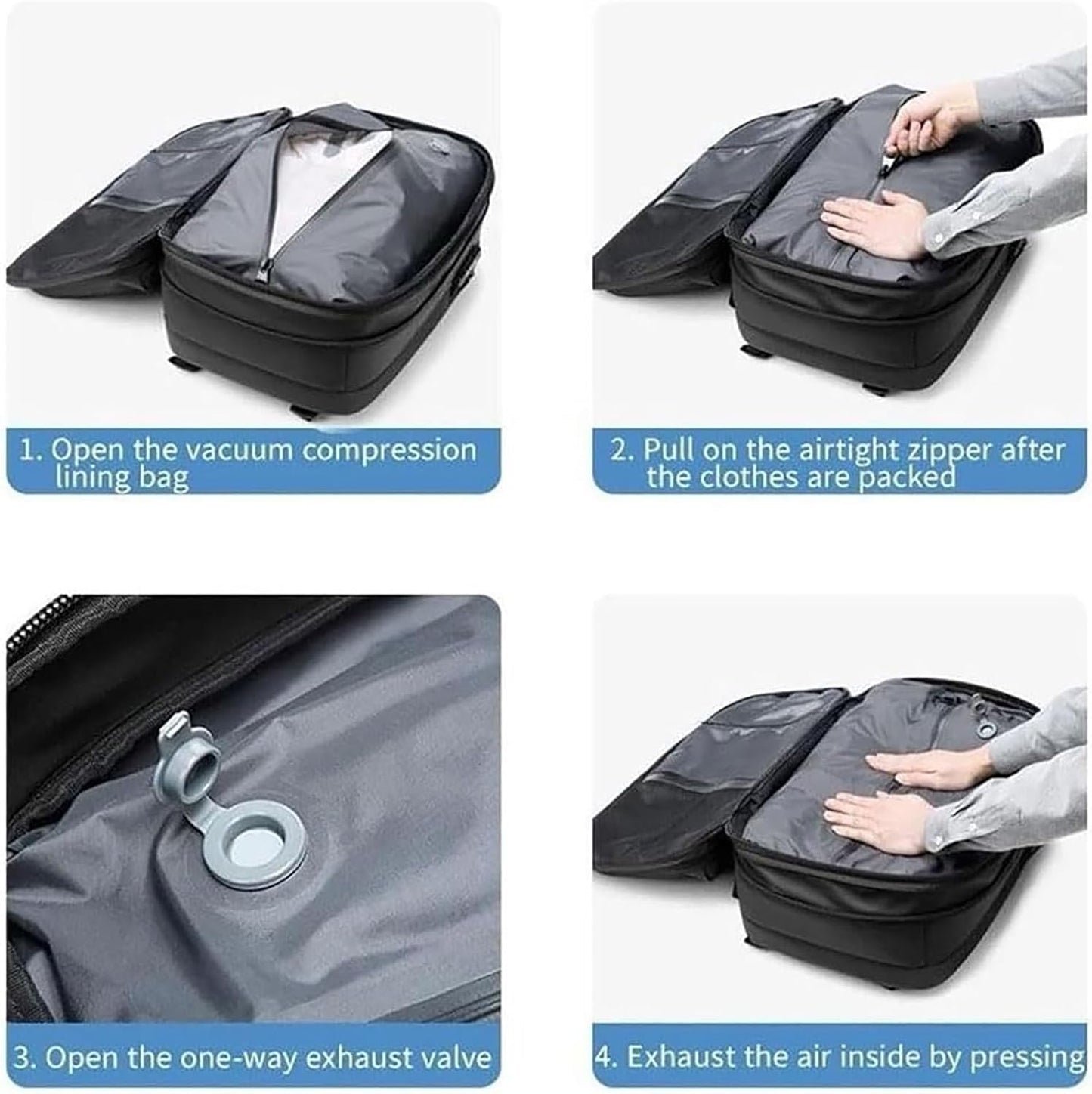 Waterproof Security Hiking Backpack with Lock & Rain Cover