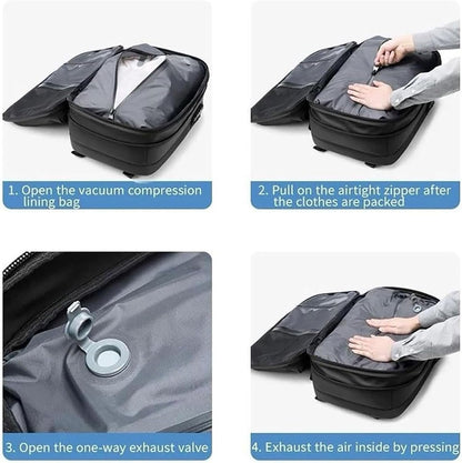 Waterproof Security Hiking Backpack with Lock & Rain Cover