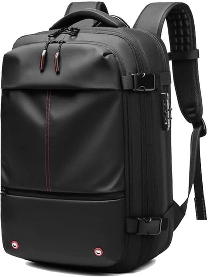 Waterproof Security Hiking Backpack with Lock & Rain Cover