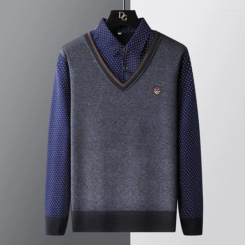 Comfortable Regular Fit Mens Polo Jumper