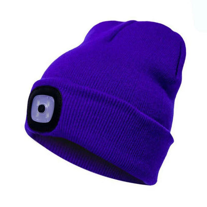 Rechargeable Winter LED Beanie Light
