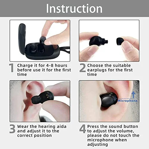 Hearing Aid for Seniors Rechargeable with Noise Cancelling
