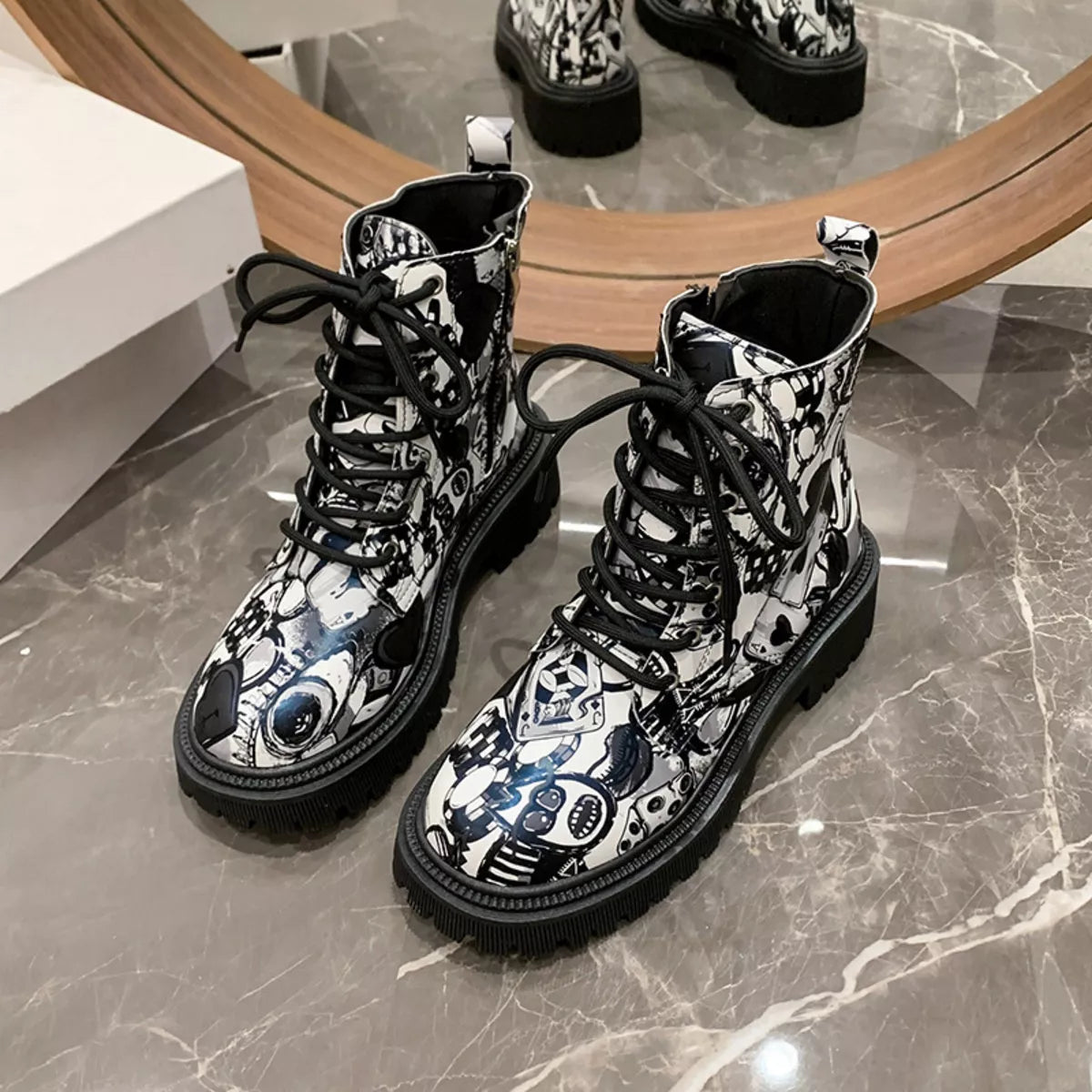 Edgy Urban Combat Boots