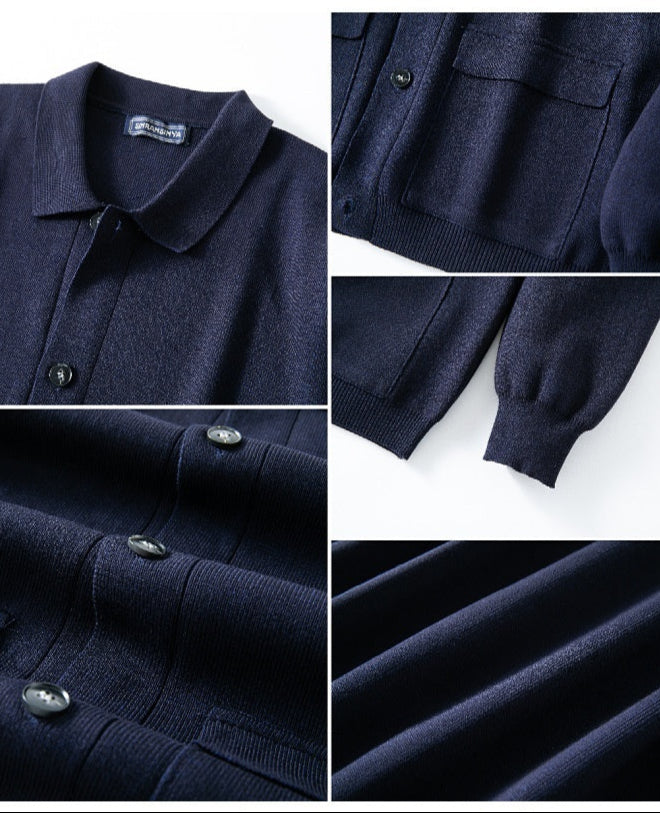Charlie | Men's Button-Front Cardigan Sweater - Image 4
