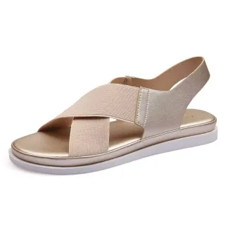 Elastic Flat Bunion Protective Wide Sandals