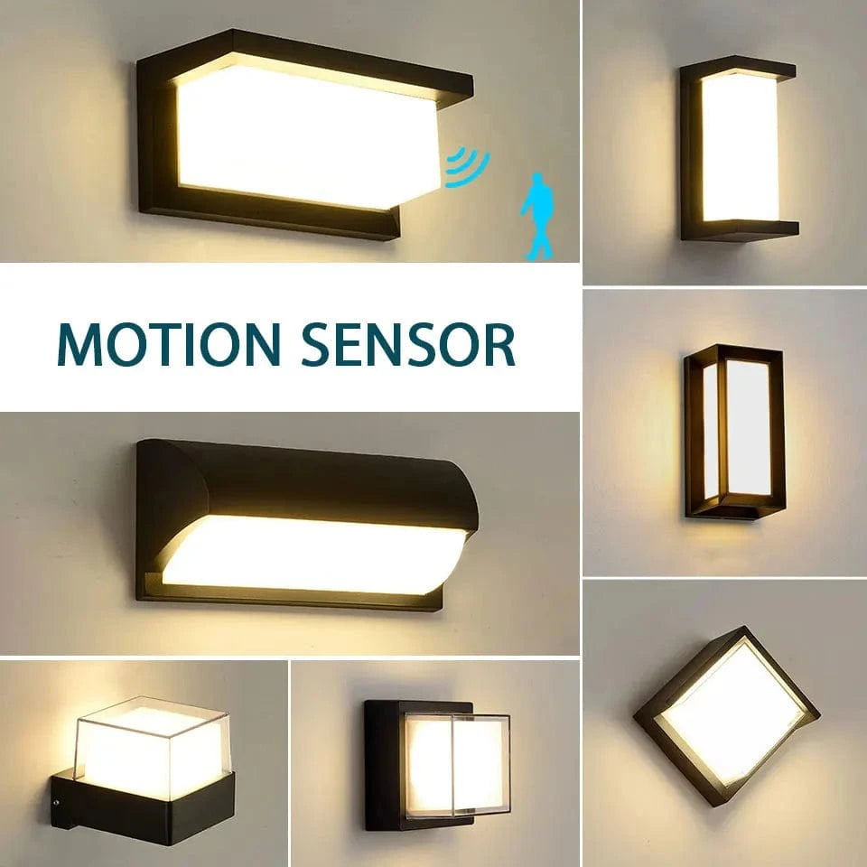 LED Outdoor Wall Light PIR Motion Sensor