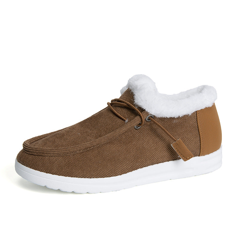 Flat Slip-On Bootie Warm Lining Ankle Snow Boots