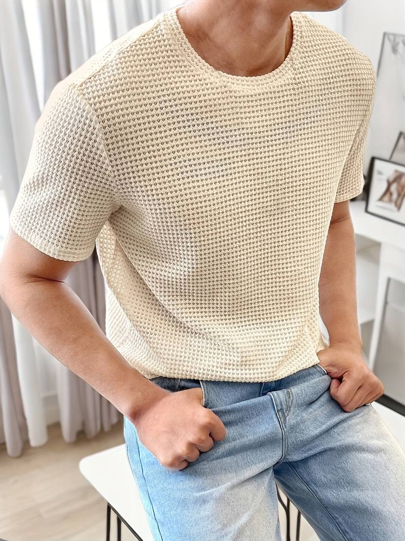 Classic Casual Crew Neck Tee Shirt - OutfitLondon