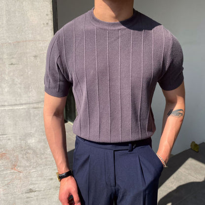 Men's Casual Cotton Loose Fit Short Sleeve T-Shirt