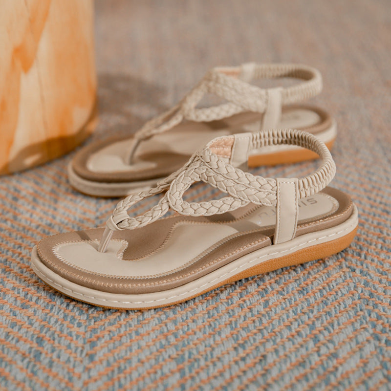 Bohemian Clip Toe Weave Sandals