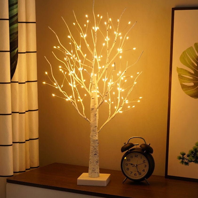 LED Lighted Birch Tree Table Lamp