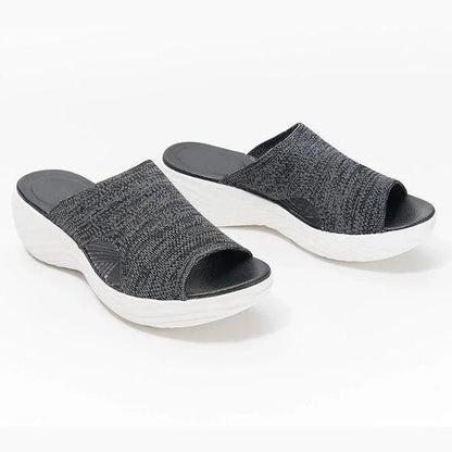 2023 Upgraded - Stretch Orthotic Slide Sandals, Knitted Sports Corrective Sandals